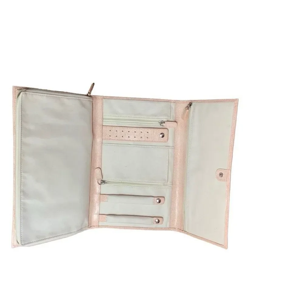 Pottery Barn Wolf Ladies Light Pink Fold-Over Closure Jewelry Portfolio